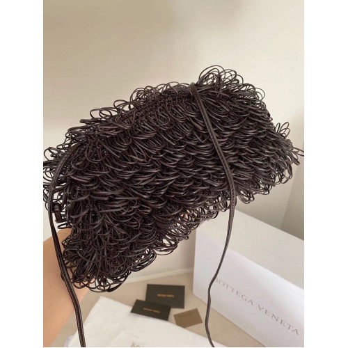 Geantă de umăr Bottega Veneta 576227 maro închis