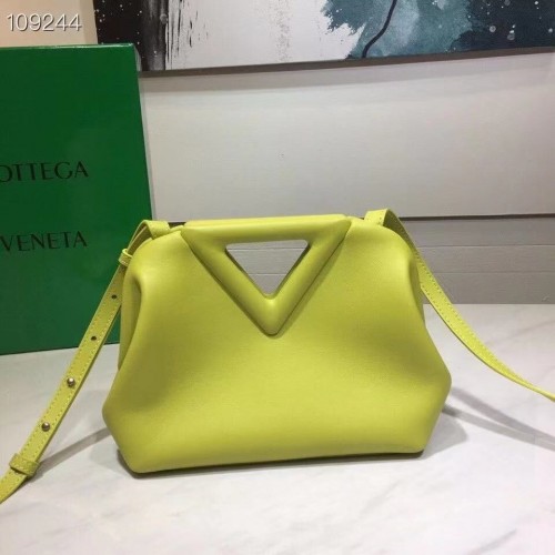 Geantă Bottega Veneta Small Point Top Hhandle BV5693 Lemon