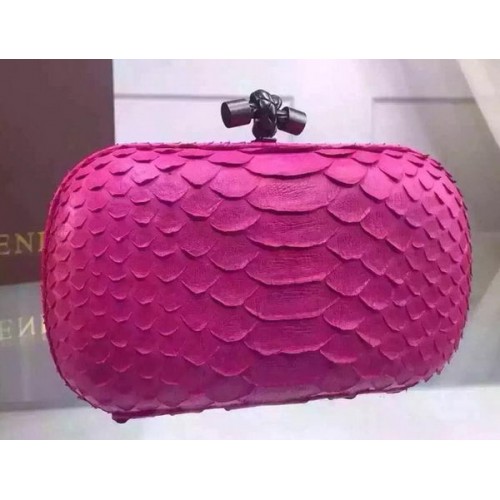 Geantă de mână Bottega Veneta din piele cu model șarpe BV8653 Roz