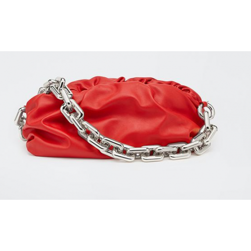 Bottega Veneta THE CHAIN POUCH 620230 roșu