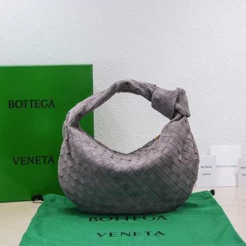 Geanta Bottega Veneta intrecciato din piele intoarsa cu maner superior 690225 Thunder