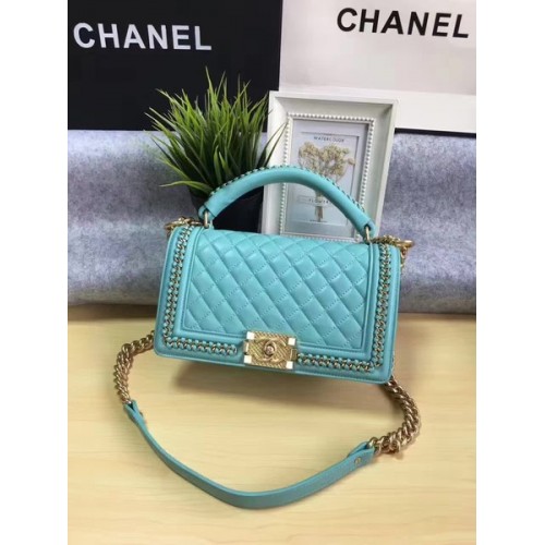 Geantă Chanel Flap Boy din piele de vițel originală A67086B verde