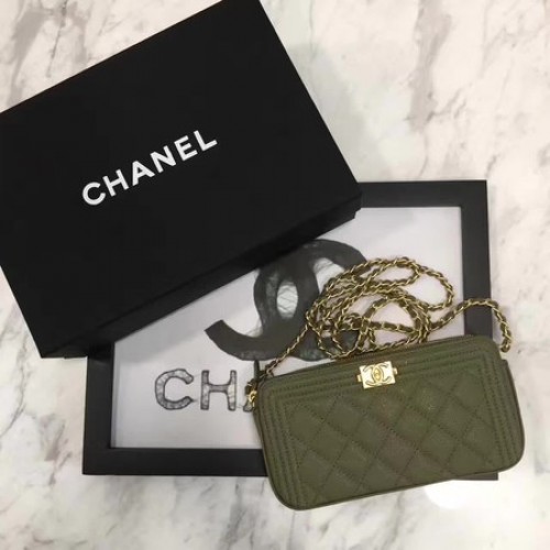 Geantă Chanel Flap Boy Model Cannage Original CHA3369 Kaki