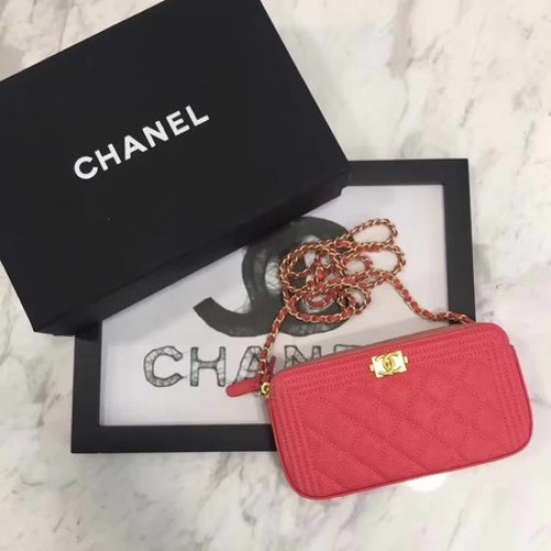 Geantă Chanel Flap Boy, model original Cannage CHA3369, roșie