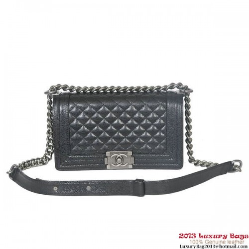 Geantă de umăr Chanel Flap Boy Modele clasice Cannage A30172 Negru