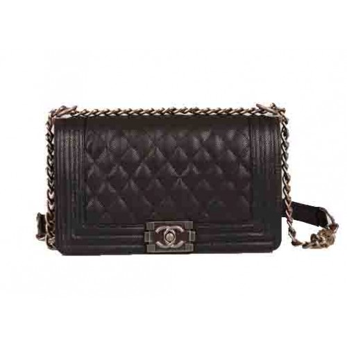 Genți de umăr Chanel Flap Boy, model Cannage negru, piele A67086 argintiu