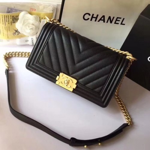 Geantă Chanel Original Cannage Patterns pentru băieți 67086 Negru