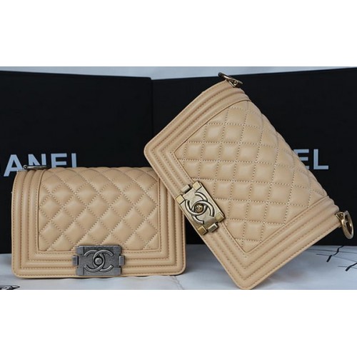 Geantă Chanel mini Flap Bag Original Sheepskin A67085 Caisă