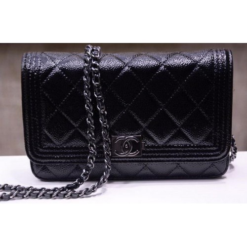 Genți mini Chanel Flap Boy Model Cannage Luminos A33815 Negru