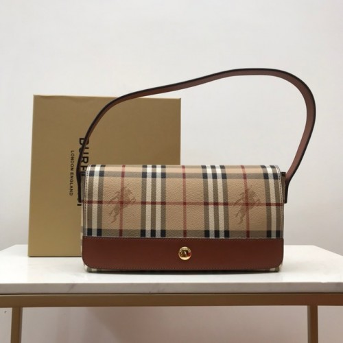 Geantă de umăr din piele BurBerry 80118 maro