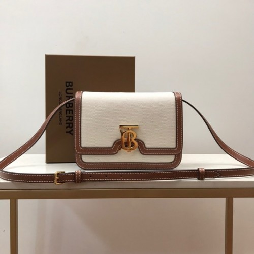 Geantă de umăr din piele BurBerry 80146 maro