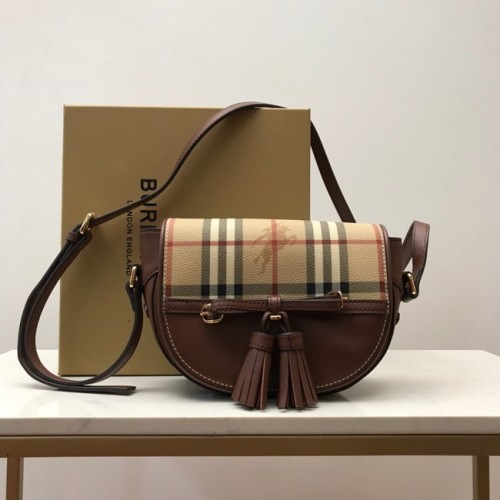 Geantă de umăr din piele BurBerry 82665 maro