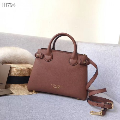 Geantă tote din piele BurBerry 7461 maro