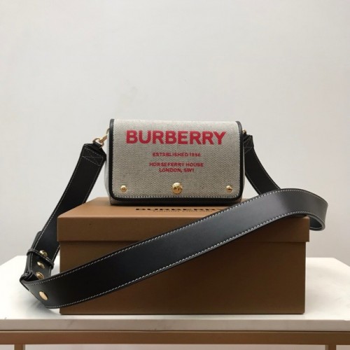 Geantă de umăr BurBerry 80266 negru și roșu