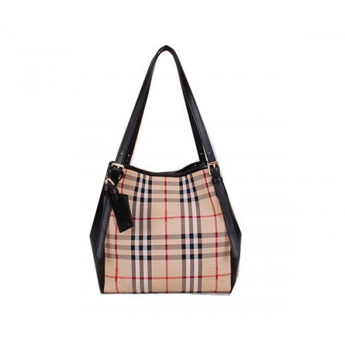 BurBerry Geantă mică Haymarket Check B3711 Neagră