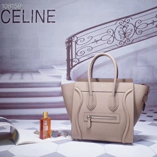 GEANTĂ CELINE MICRO LUGGAGE DIN PIELE DE MIEL LAMINATĂ 167793-12