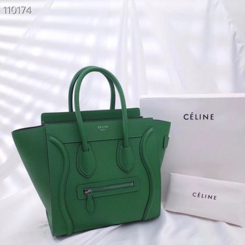 GEANTĂ CELINE MICRO LUGGAGE DIN PIELE DE MIEL LAMINATĂ 167793-4