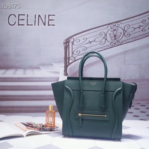 GEANTĂ CELINE MICRO LUGGAGE DIN PIELE DE MIEL LAMINATĂ 167793-8