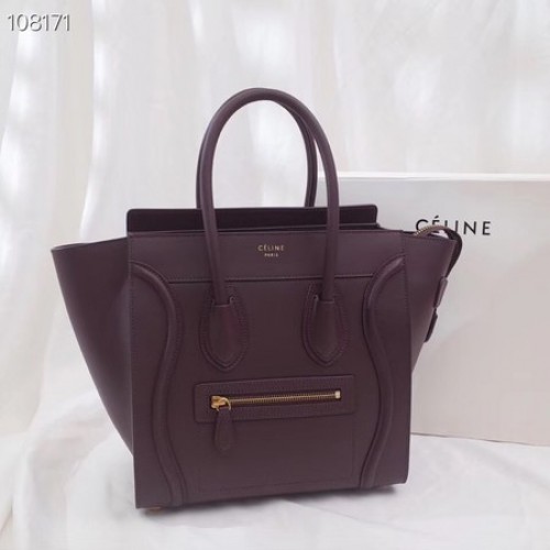 GEANTĂ CELINE MICRO LUGGAGE DIN PIELE DE MIEL LAMINATĂ 167793-9
