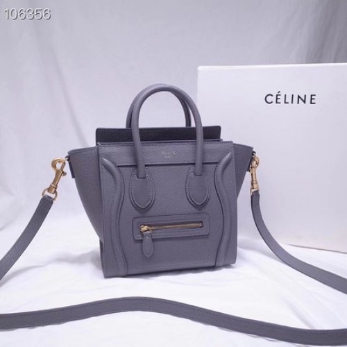 GEANTĂ CELINE NANO DIN PIELE DE MIEL LAMINATĂ 189244-13