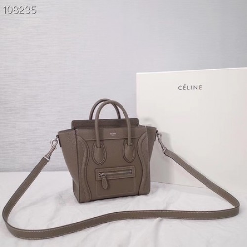 GEANTĂ CELINE NANO DIN PIELE DE MIEL LAMINATĂ 189244-6