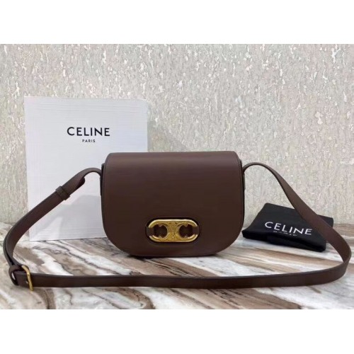 CELINE Geantă din piele originală CL93123 maro