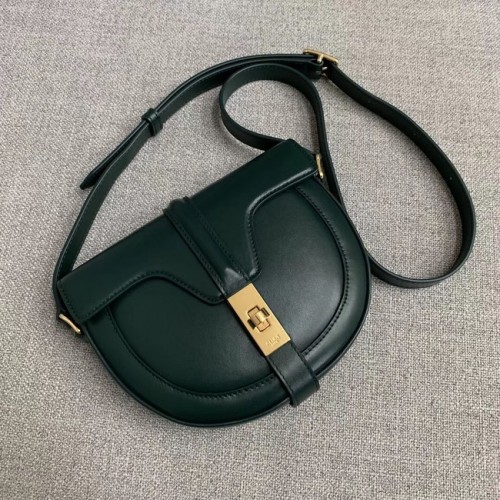 CELINE GEANTĂ MICĂ BESACE 16 DIN PIELE DE VIȚEL SATINATĂ CROSS BODY 188013 VERDE