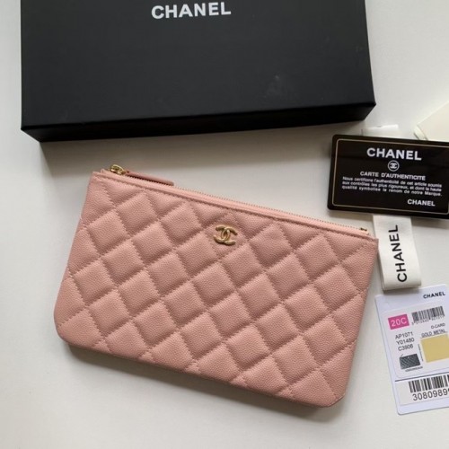 Geantă de mână CHANEL 19 Caviar Original din piele AP1060 roz