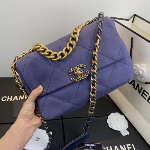 Geantă CHANEL 19 Flap AS1160 AS1161 violet