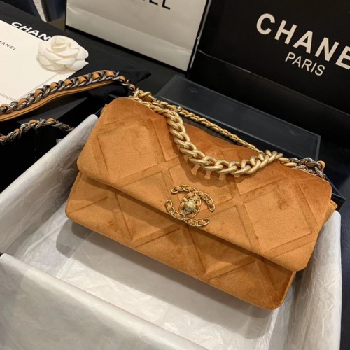 Geantă CHANEL 19 Flap AS1160 Camel