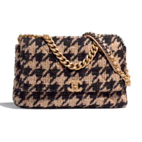 Geantă CHANEL 19 Flap AS1162 caisă și neagră