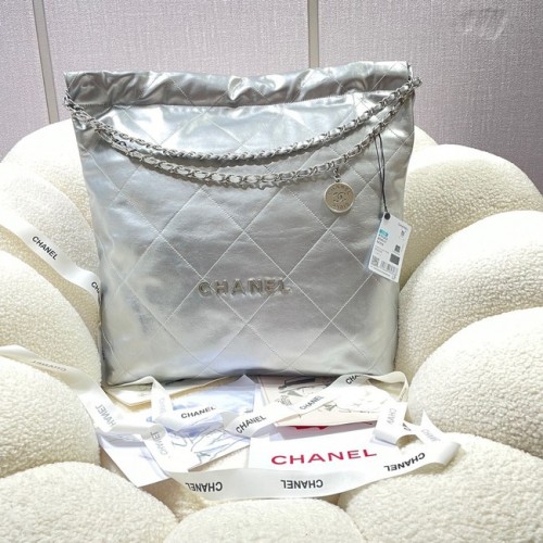 CHANEL 22 GEANTĂ AS3262 argintie