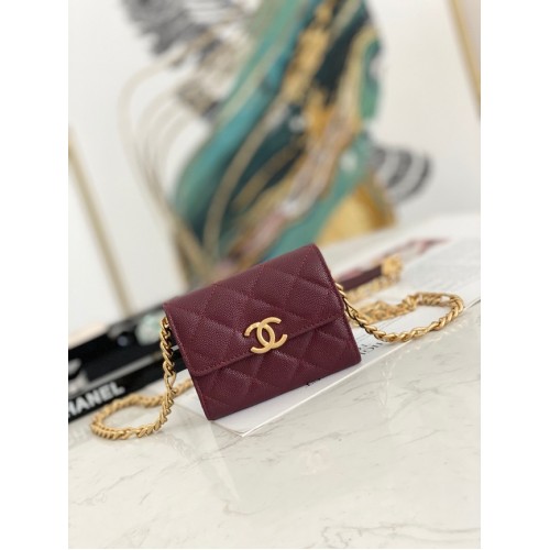 CHANEL CLUTCH CU LANȚ 81156 Burgundy