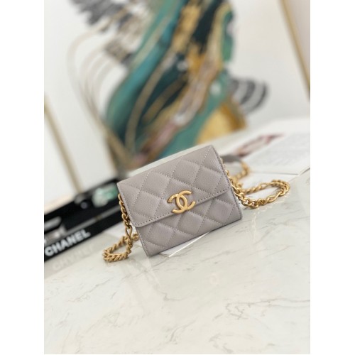 CHANEL CLUTCH CU LANȚ 81156 GRI