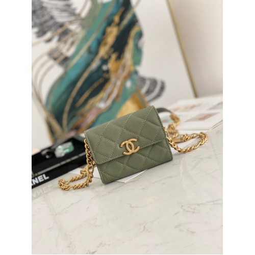 CHANEL CLUTCH CU LANȚ 81156 VERDE