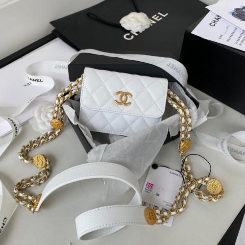 CHANEL CLUTCH CU LANȚ AP2857 alb