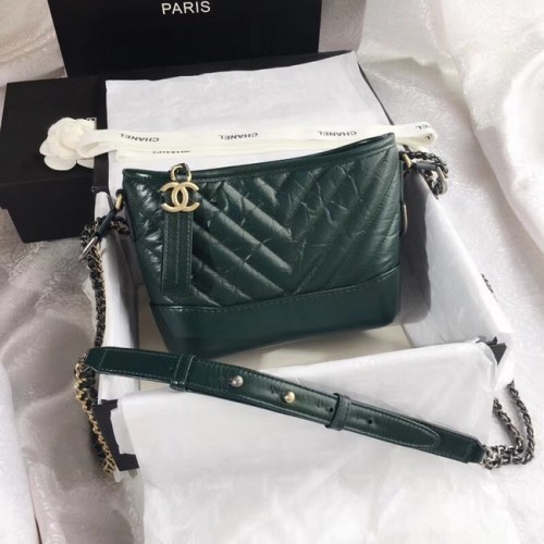 Geantă hobo mică CHANEL GABRIELLE Original A91810 verde