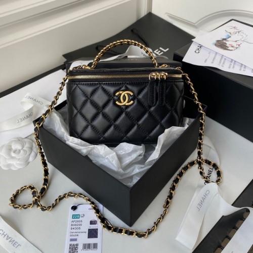 Geantă Chanel din metal auriu AP2805 neagră