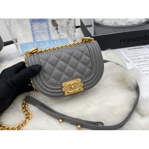 CHANEL MESSENGER BAG MINI BOY AS3351 gri
