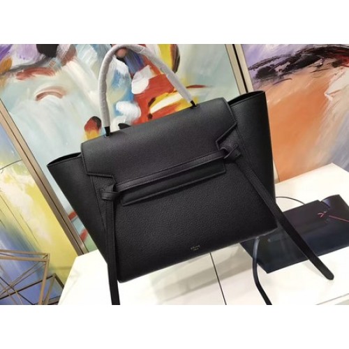 Geantă Celine Belt Bag Original Litchi Leather C3349 Black