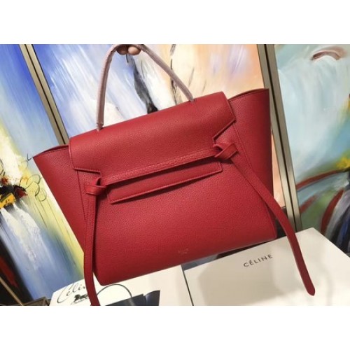 Geantă Celine Belt Bag Original Litchi Leather C3349 Roșu