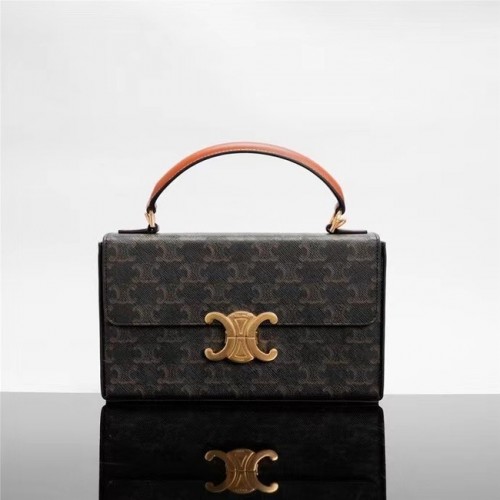 Celine CABAS VERTICAL DIN PÂNZĂ TRIOMPHE 199992 negru