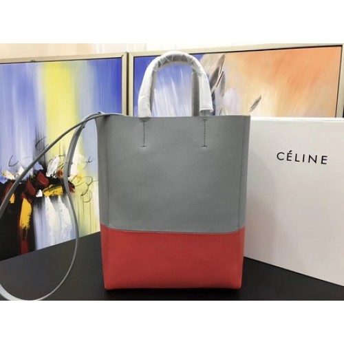 Genți Celine Cabas Phantom Original Leather C3365 Gri și Roșu