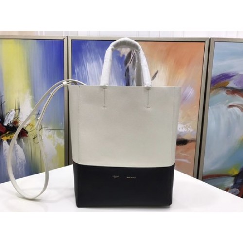 Genți Celine Cabas Phantom Original Leather C3365 Offwhite&Black