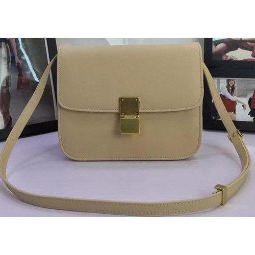 Geantă Celine Classic Box Flap din piele de vițel C88008 Caisă