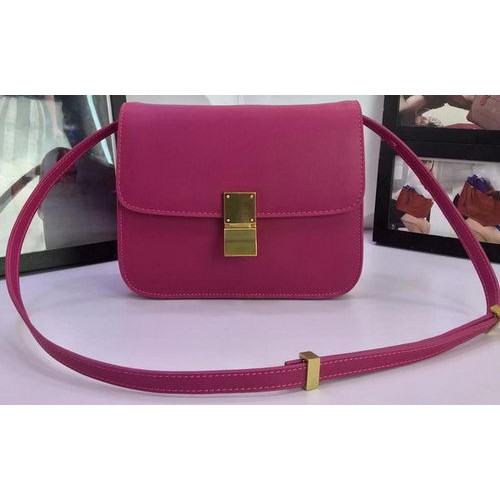 Geantă Celine Classic Box Flap din piele de vițel C88008 Rozy
