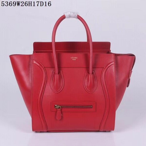 Geantă Celine Luggage Micro Tote CLY5369 Roșu