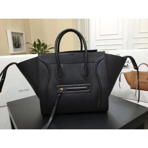 Geantă Celine Luggage Phantom Tote din piele de vițel CT3372 Negru