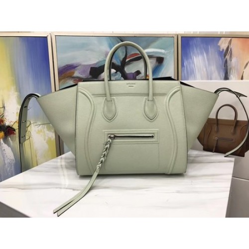 Geantă Celine Luggage Phantom Tote din piele de vițel CT3372 Gri deschis