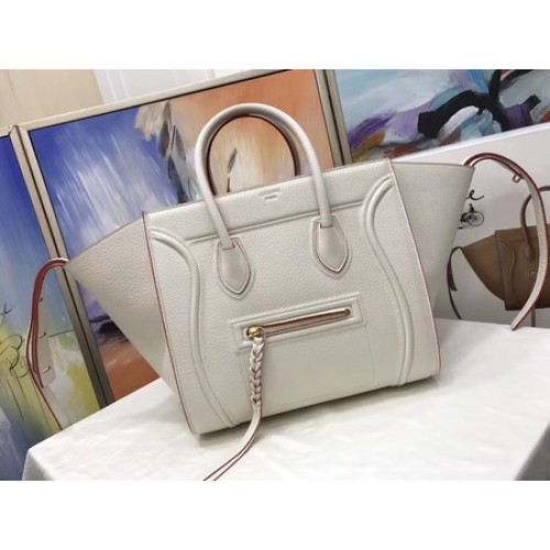Geantă Celine Luggage Phantom Tote din piele de vițel CT3372 OffWhite